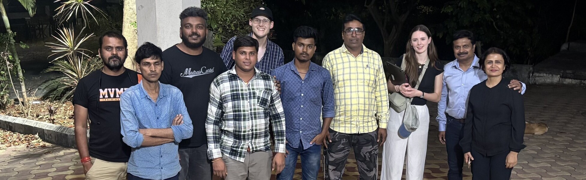 The Trisna Films production crew and The Big RD Limited (London) team on location in Pune, Maharashtra, for the Zayed Sustainability Prize documentary on Periwinkle Technologies.